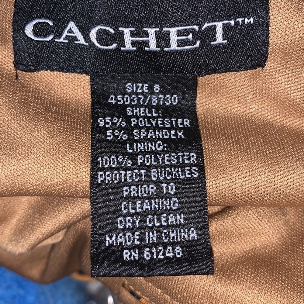 Cachet woman’s brown black cheetah sleeveless padded bra dress Sz 8 - Picture 5 of 5